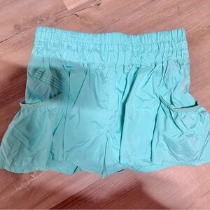 Free People Get Your Flirt On Shorts - Aqua/Teal